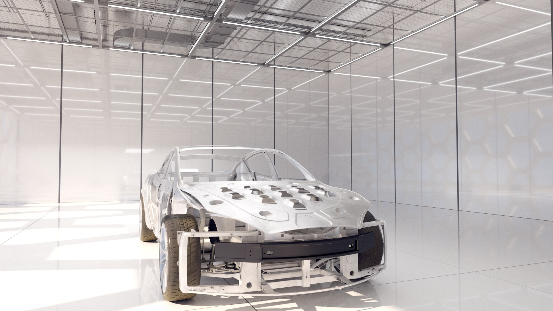 Tesla Model S Frame And Chassis In The Interior Model - TurboSquid 1964384