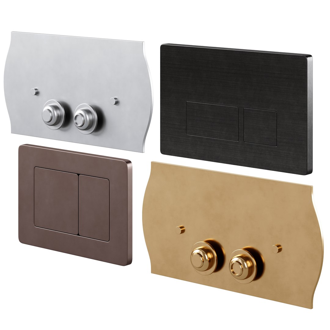 Flush Button For Installation Model - TurboSquid 2342558