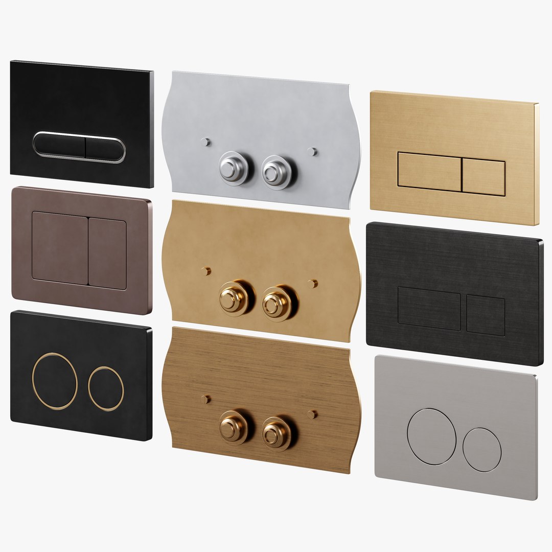 Flush Button For Installation Model - TurboSquid 2342558