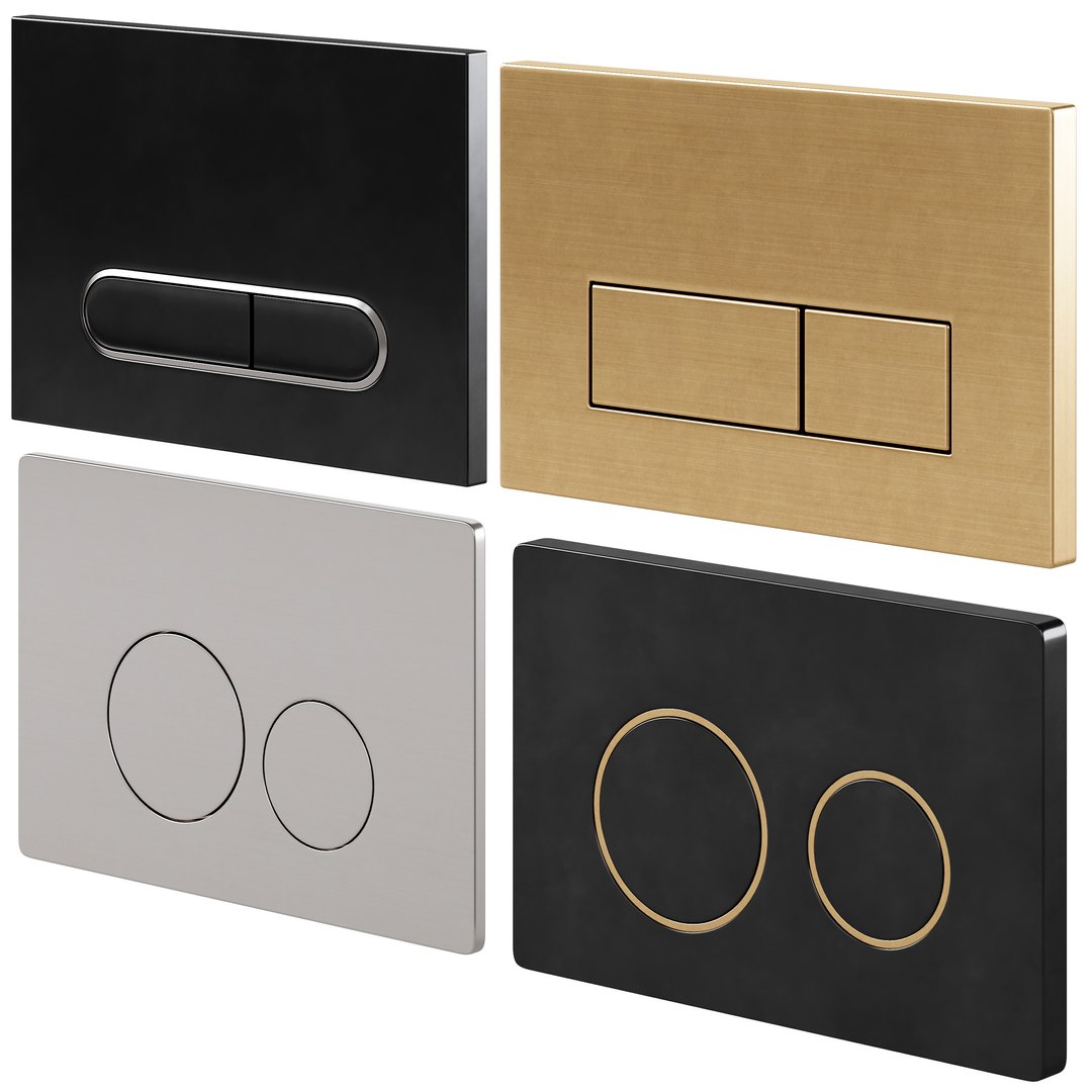 Flush Button For Installation Model - TurboSquid 2342558
