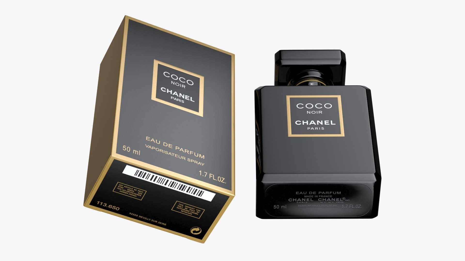 3D Chanel Coco Noir Perfume With Box TurboSquid 1876689