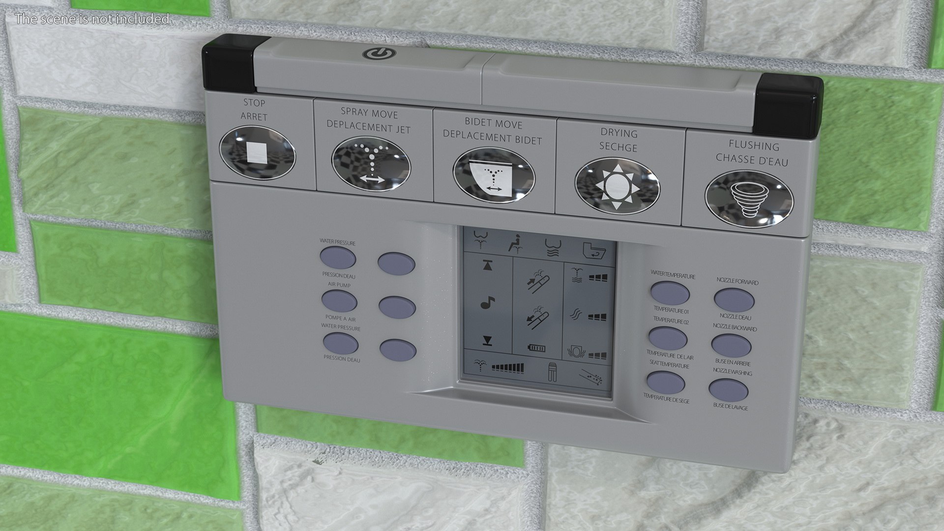 3D Smart Toilet With Remote Control Panel - TurboSquid 1777261