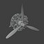 Airplane Radial Engine with Propeller