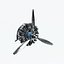 Airplane Radial Engine with Propeller