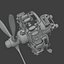 Airplane Radial Engine with Propeller
