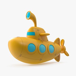 Cartoon Submarine Yellow