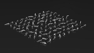 3D HD People 31 Sleep Die model