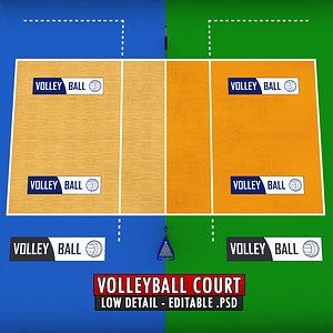 volleyball court obj