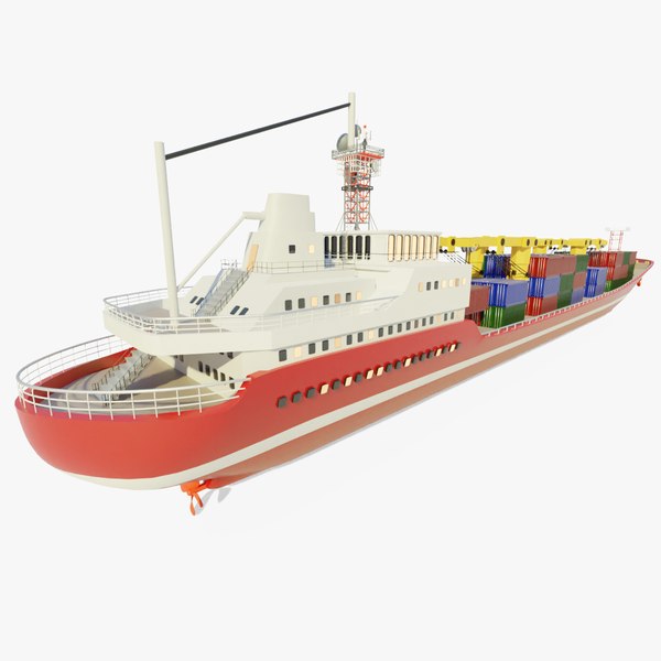 3D model Cargo ship 3D model