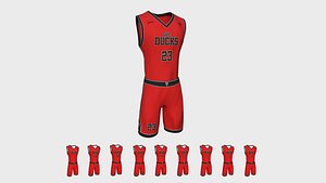 Basketball Fantasy Team The Ducks Uniform - Character Design 3D