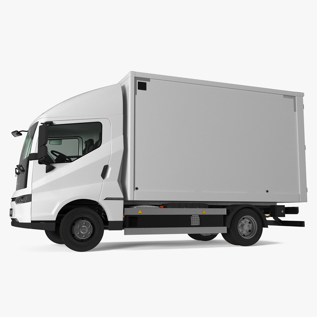 Electric Truck BYD ETM6 White 3D model preview