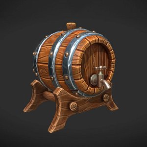 Stylized Beer Keg model