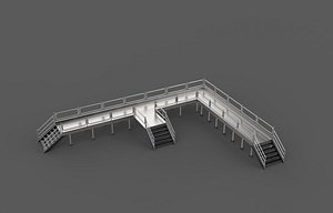 3D Stairs platform 3D model