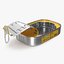 3D Open Empty Rectangular Sardine Can model