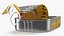 3D Open Empty Rectangular Sardine Can model