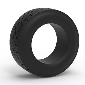 3D Vintage dirt tire Version 4 Scale 1 to 25 model