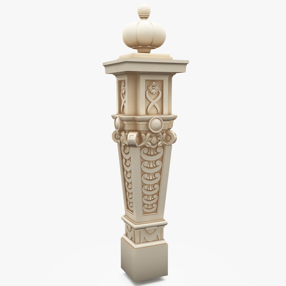 columns 7 set 3d dxf
