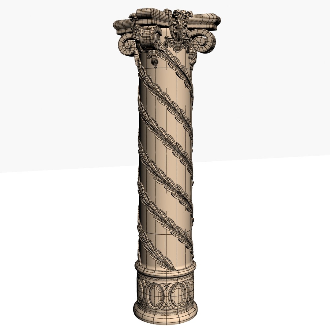 columns 7 set 3d dxf