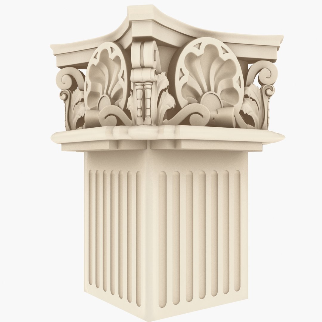 columns 7 set 3d dxf