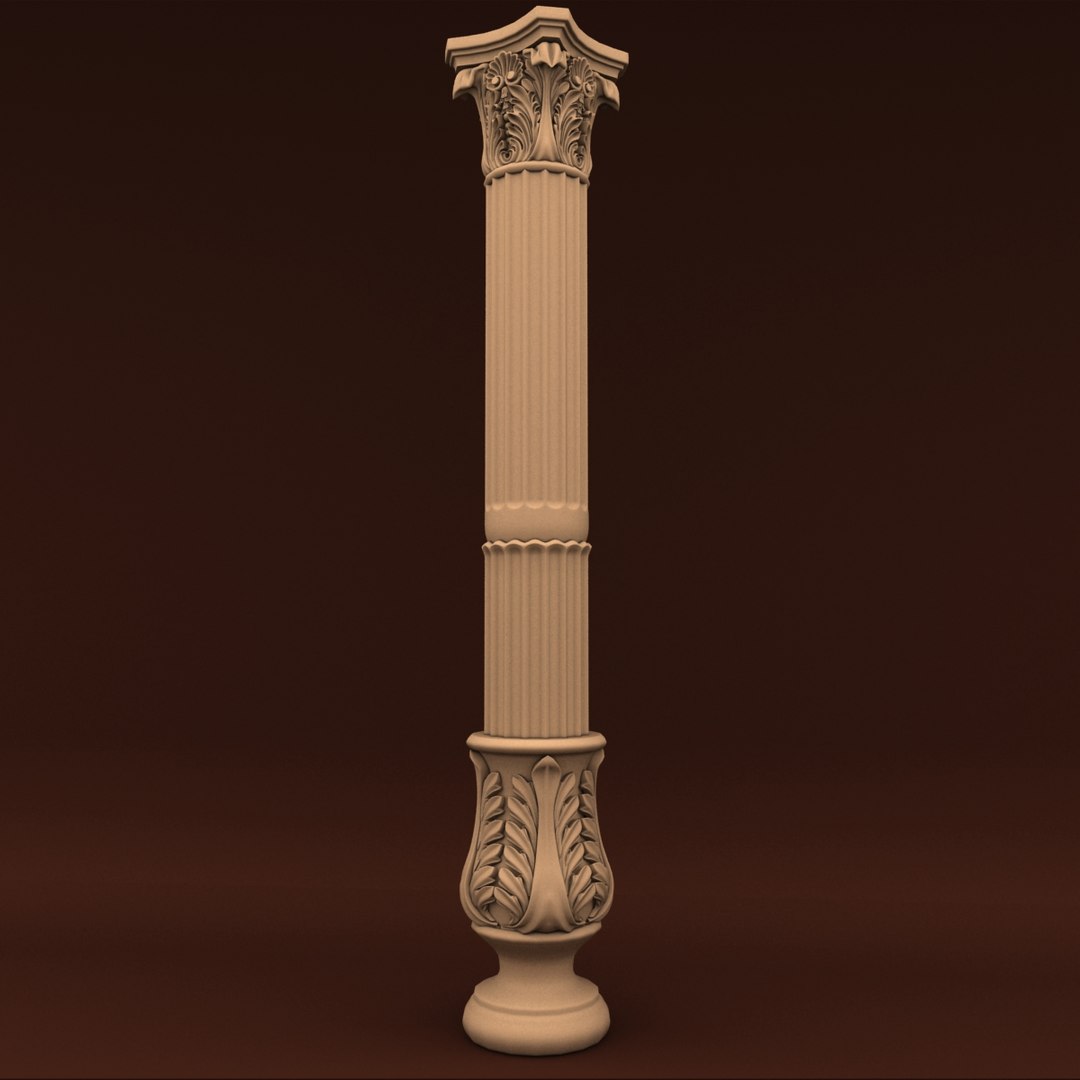 columns 7 set 3d dxf