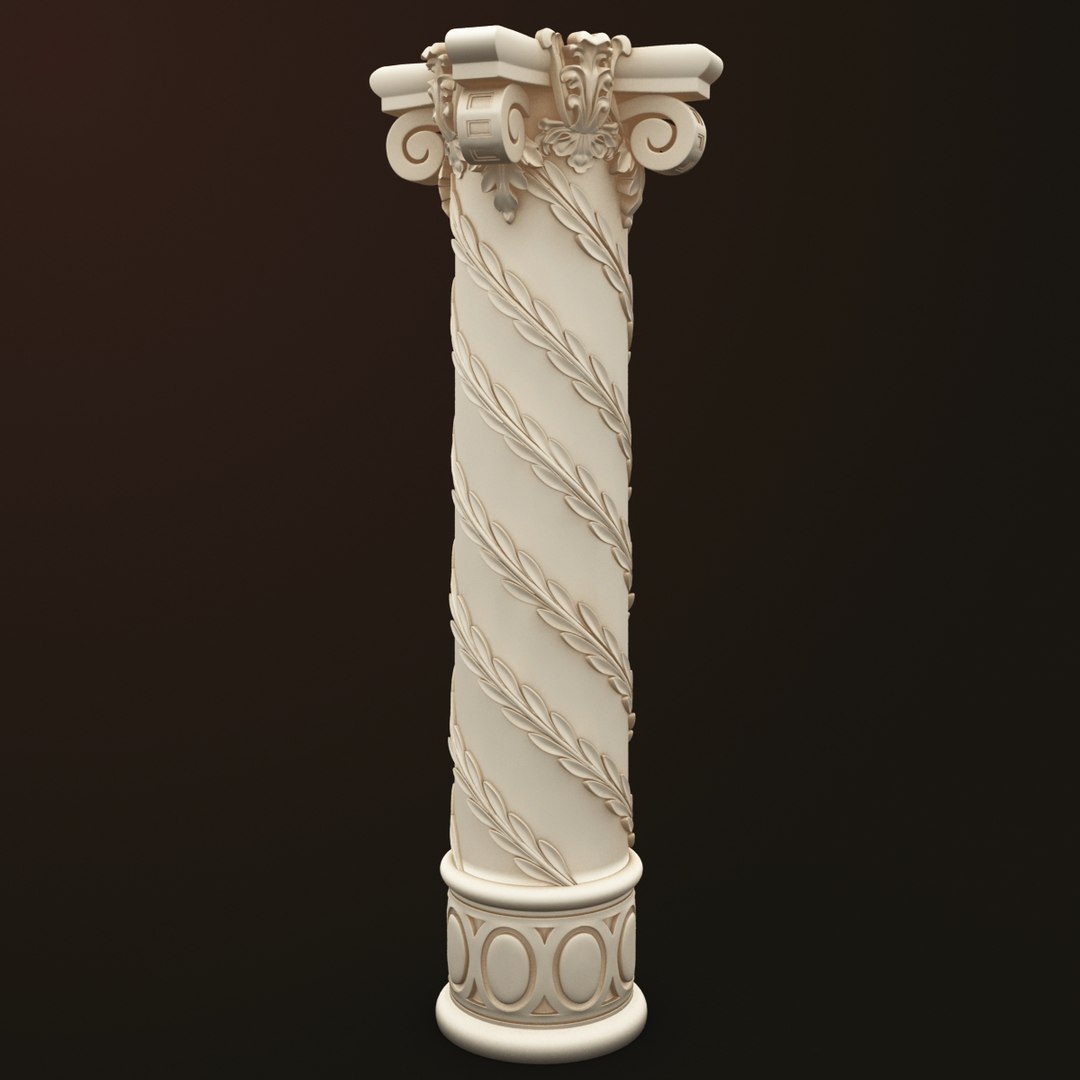 columns 7 set 3d dxf