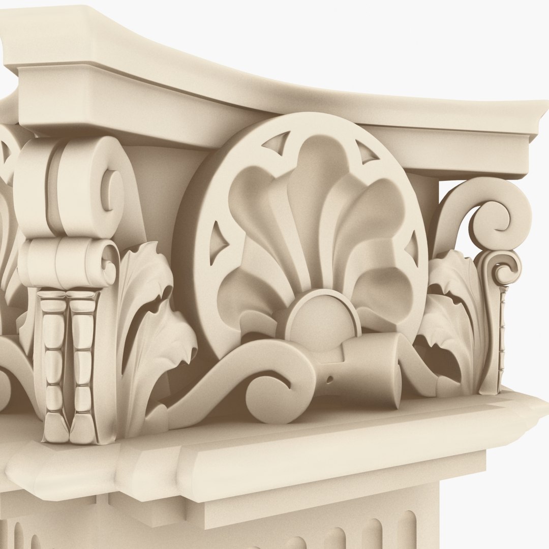 columns 7 set 3d dxf