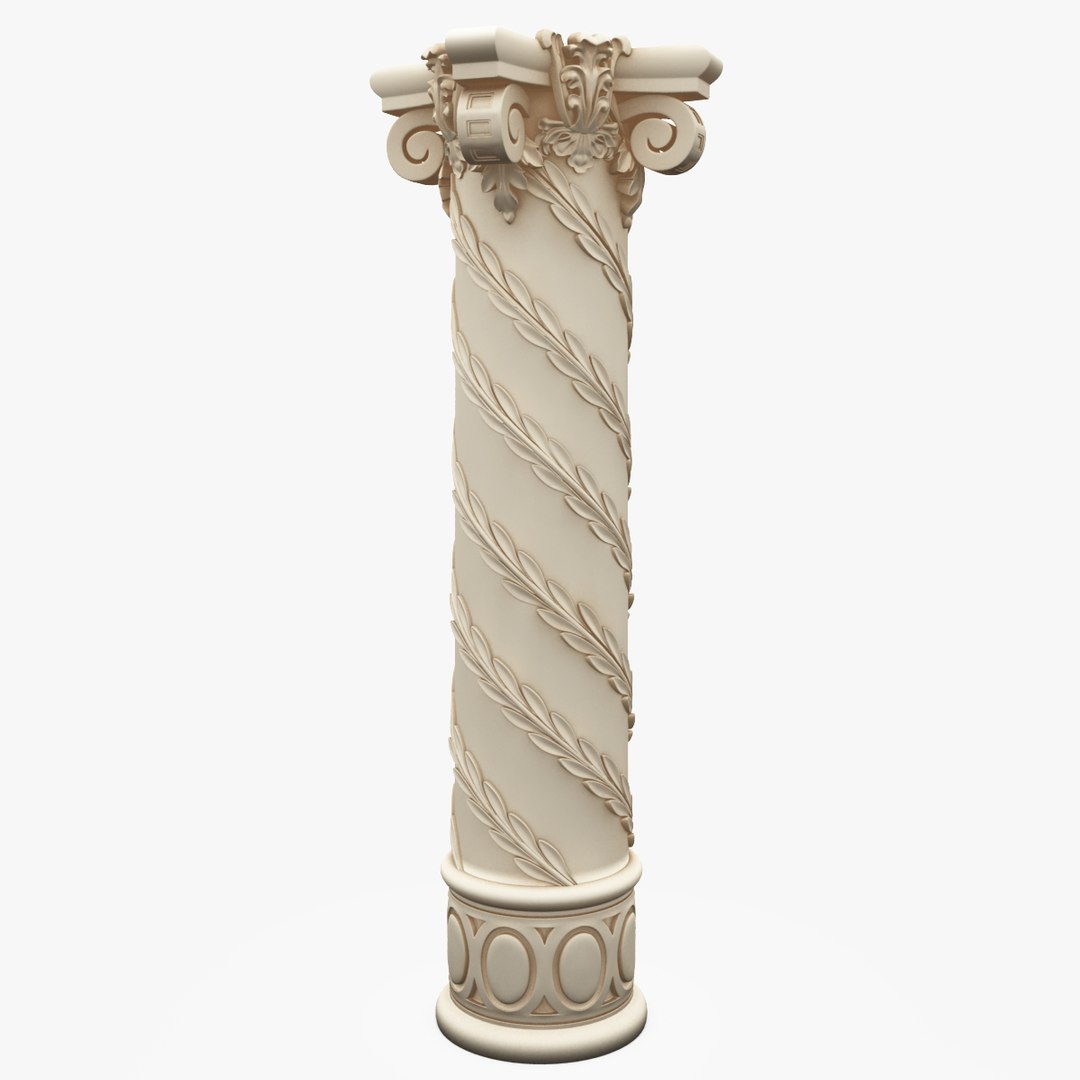 columns 7 set 3d dxf