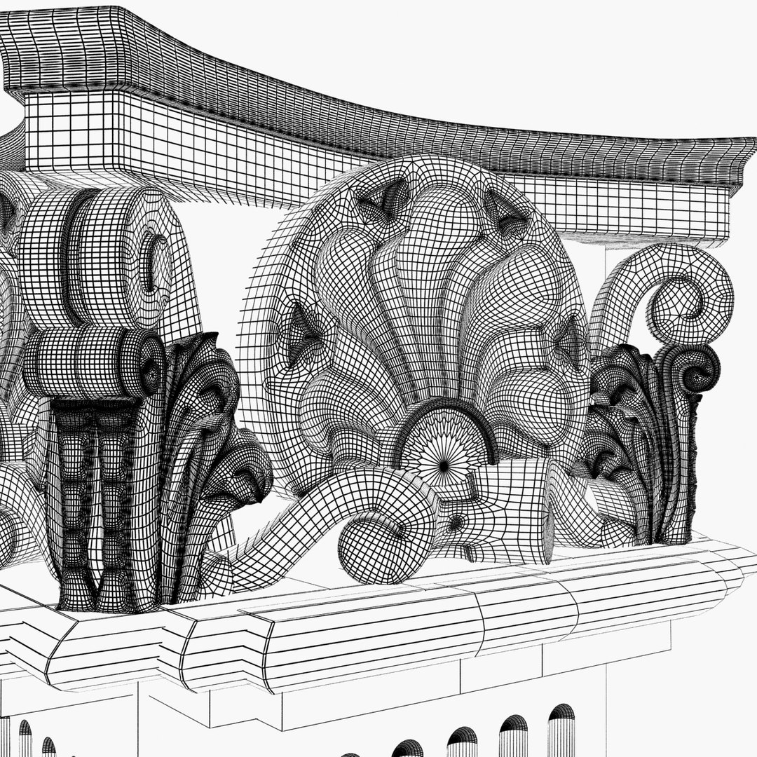 columns 7 set 3d dxf