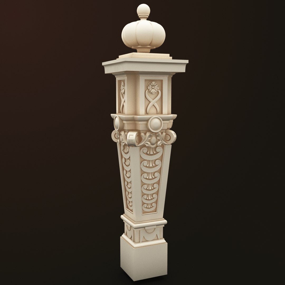 columns 7 set 3d dxf