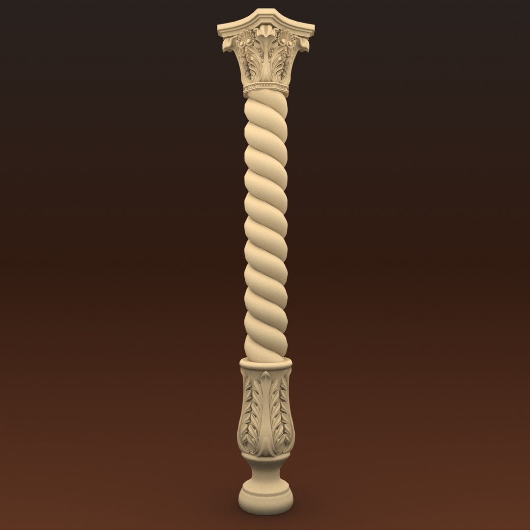 columns 7 set 3d dxf