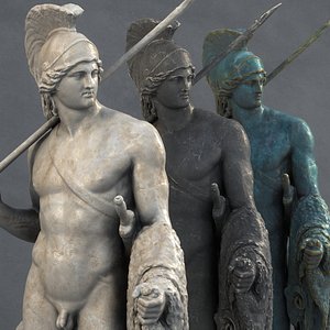 Poseidon  Ancient Statue 3D model