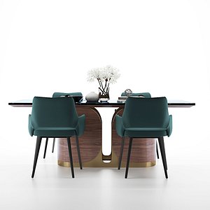 3D dining chair table model