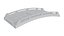 White Stone Bridge 3D Model - Chinese Flat Arch Footbridge for Garden Pond