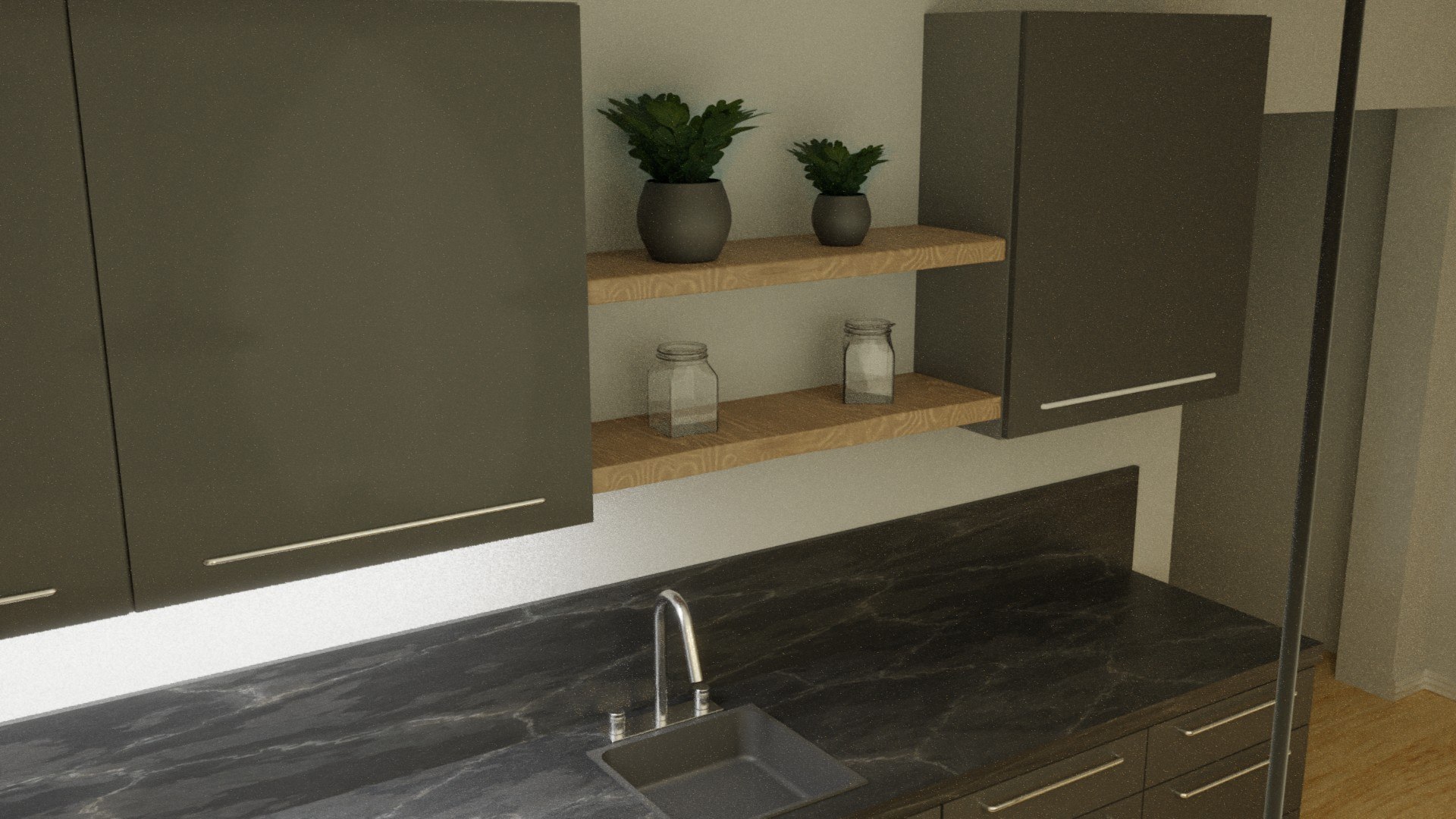Dark Kitchen Model - TurboSquid 1502469