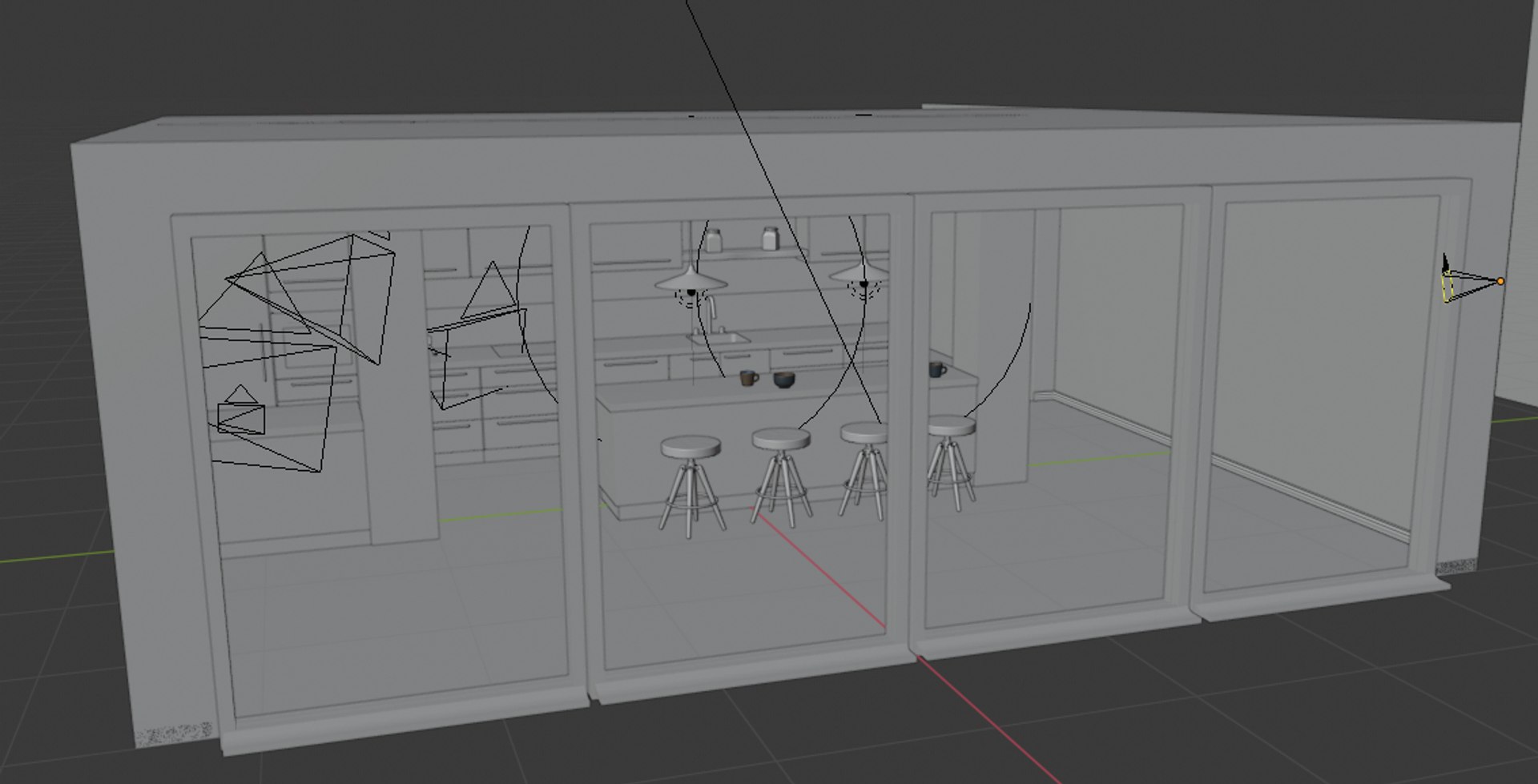 Dark Kitchen Model - TurboSquid 1502469
