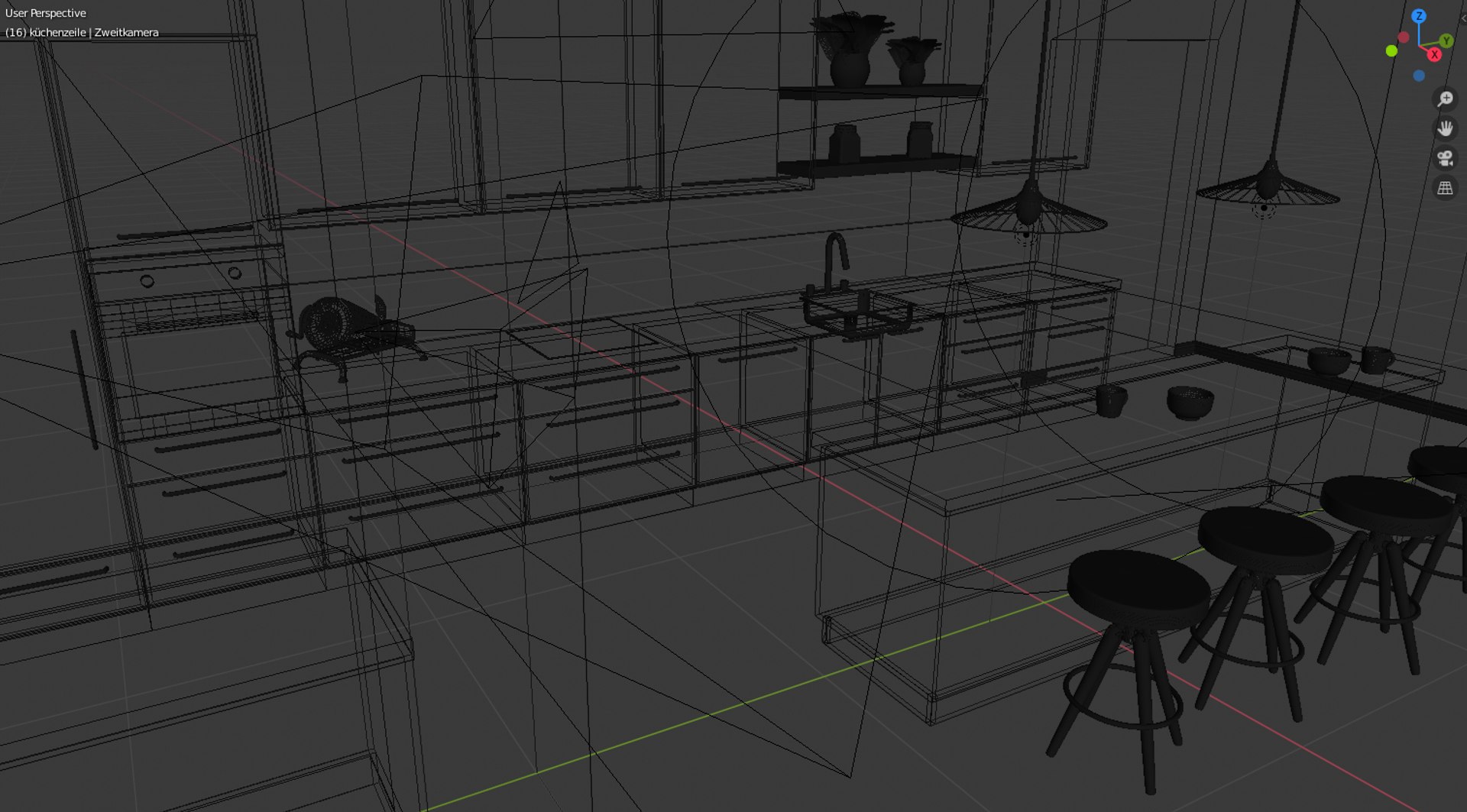 Dark Kitchen Model - TurboSquid 1502469
