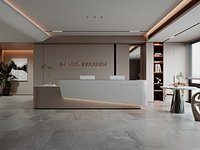 Modern Office Lobby Reception Scene