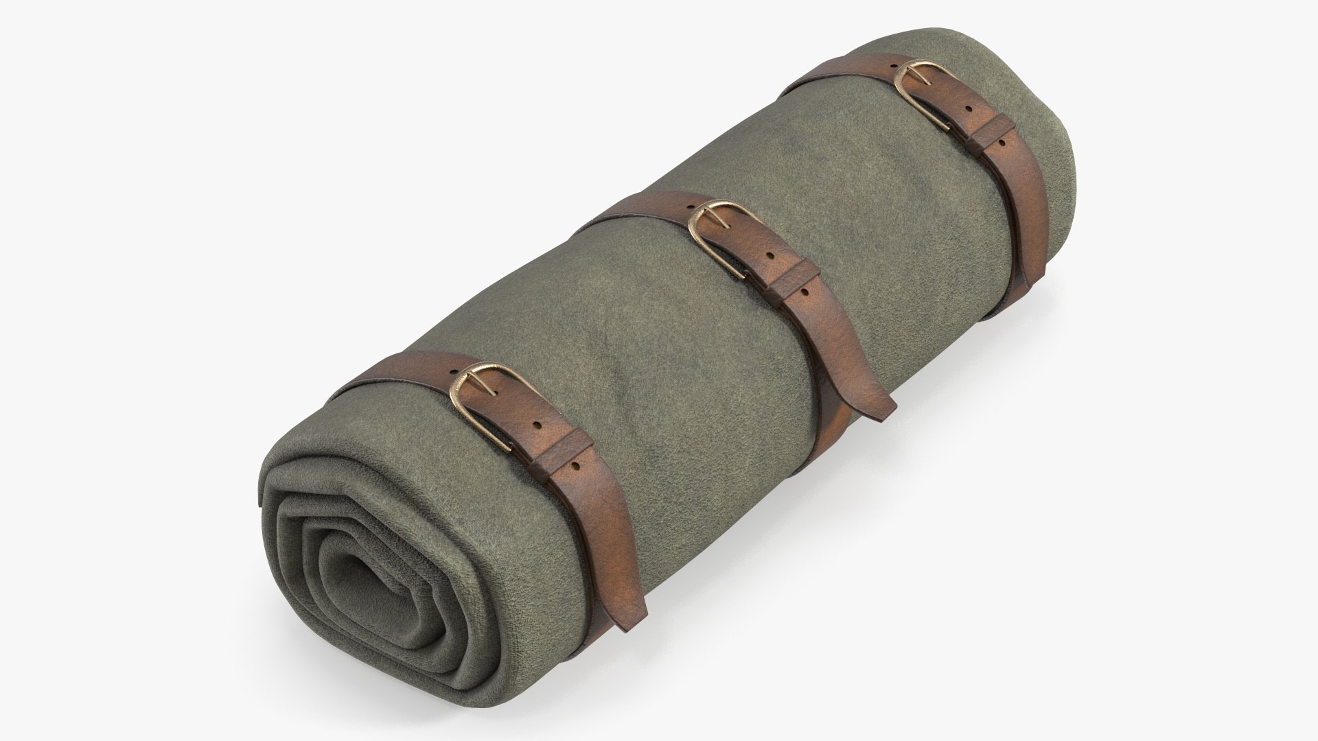 Vintage Camping Blanket Wrapped 3D model preview