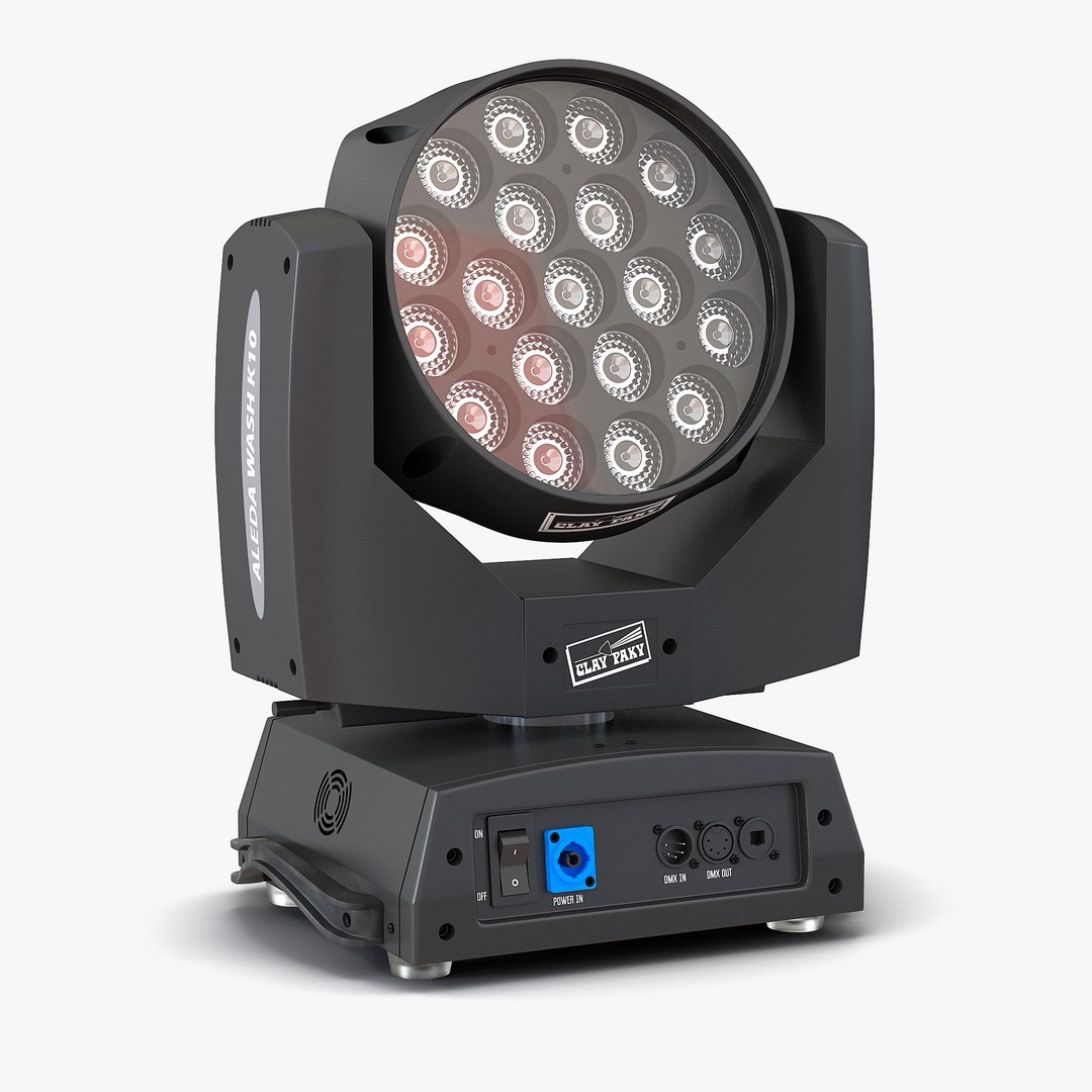 Moving Wash Light Clay Paky K10 3D model preview