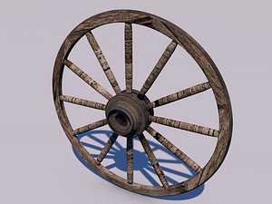 3d wheel old stagecoach