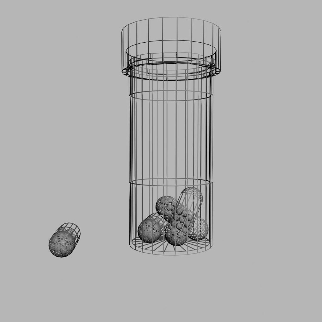 3d damnitol bottle pill
