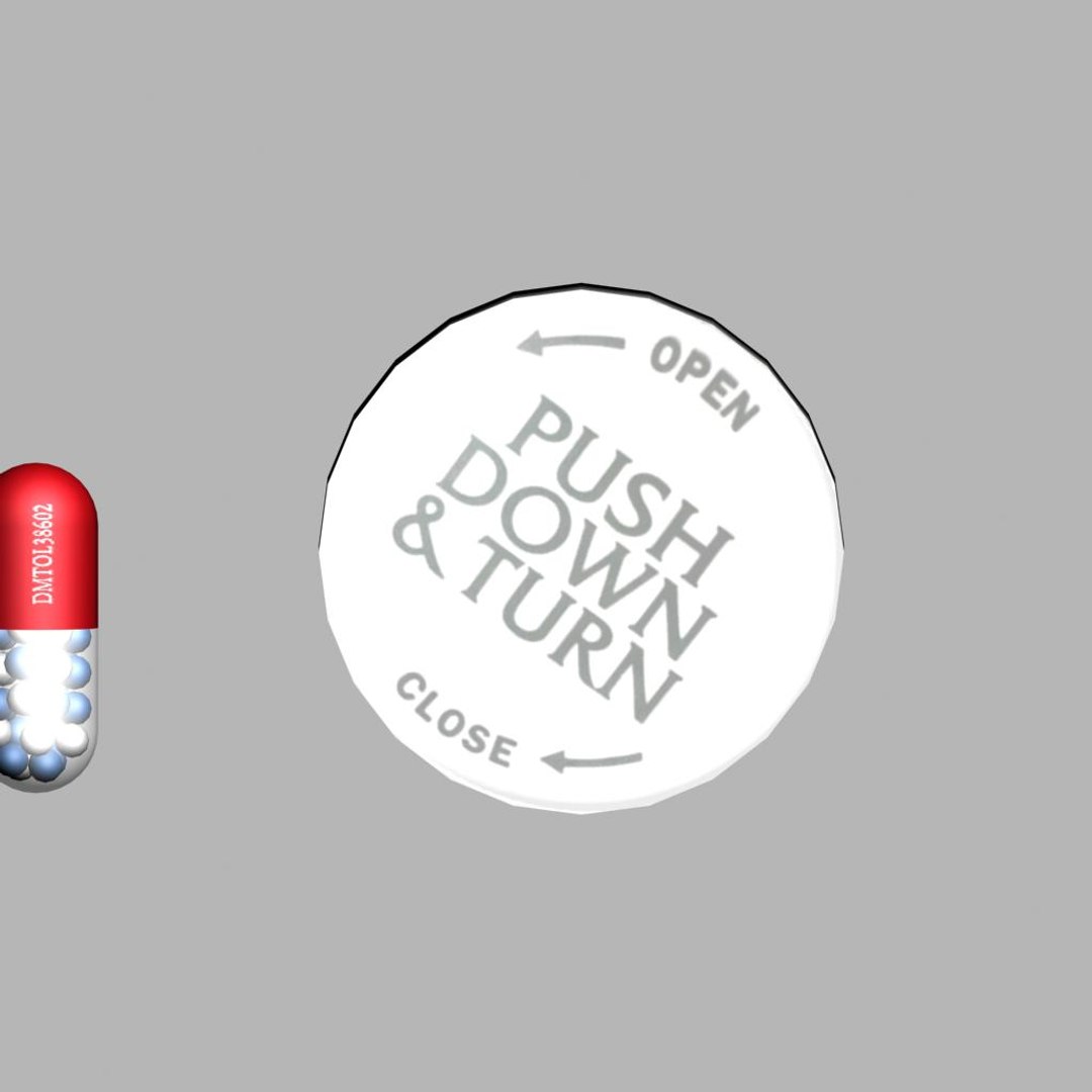 3d damnitol bottle pill