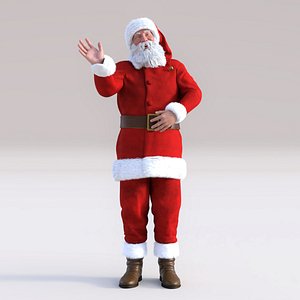 Santa Claus Christmas Low-poly 3D model