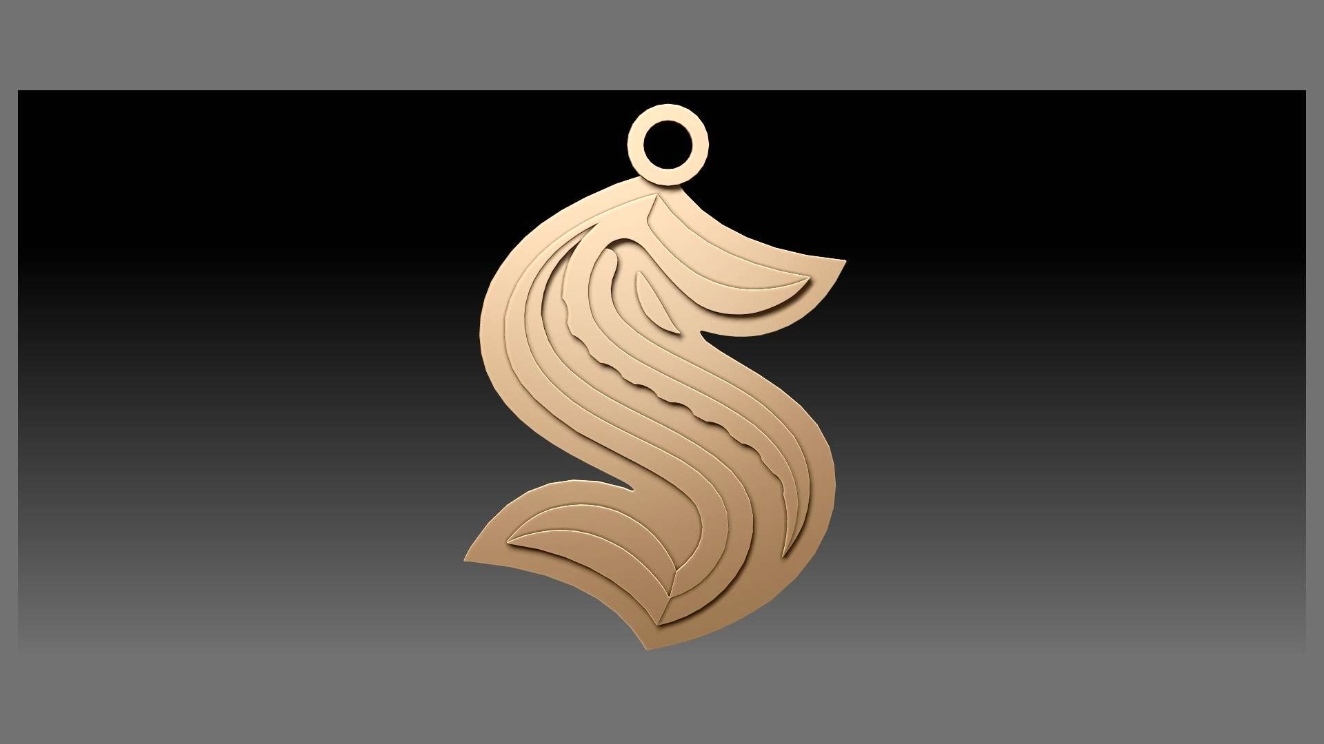 Seattle Kraken Keychan Shield Printable And PBR 3D Model - TurboSquid ...