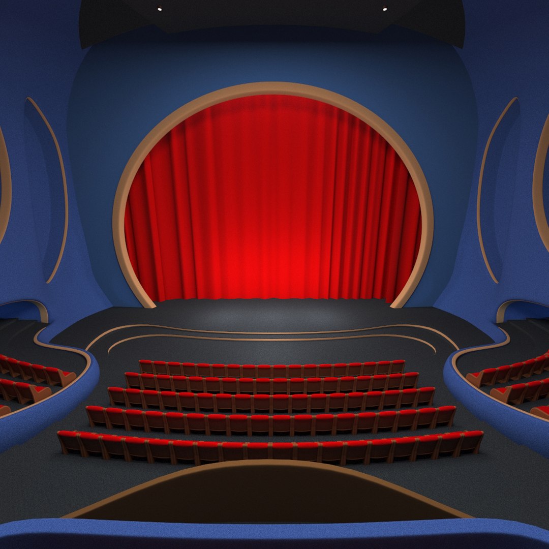 3D Model Modern Theater Interior - TurboSquid 1794445