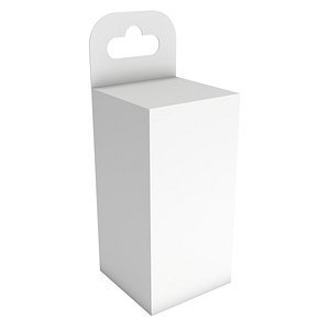 3D white paper hanging box model