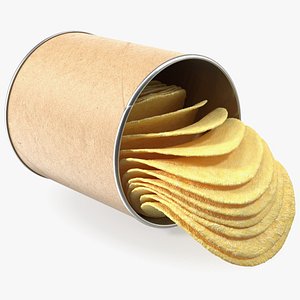 3D Small Potato Chips Paper Tube model