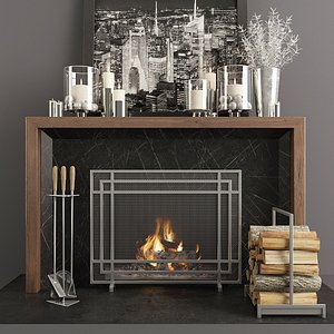 3D fireplace decor