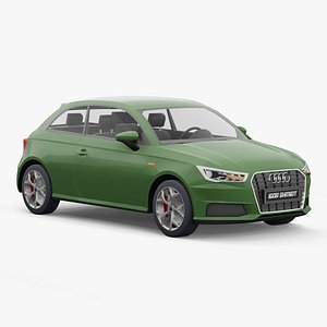 Audi A1 2016 wih 3doors lowpoly