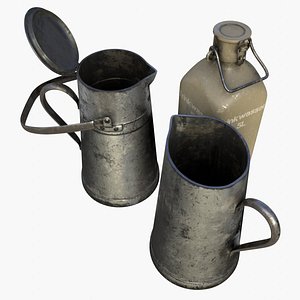 asset drinking containers german 3D model